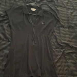 Lacoste Black Sleeveless Polo Mini Dress
